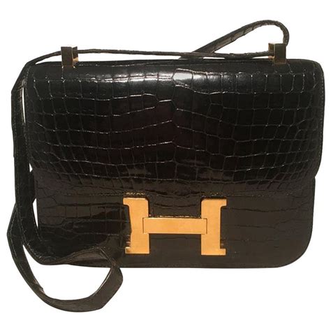 hermes crocodile constance shoulder bag